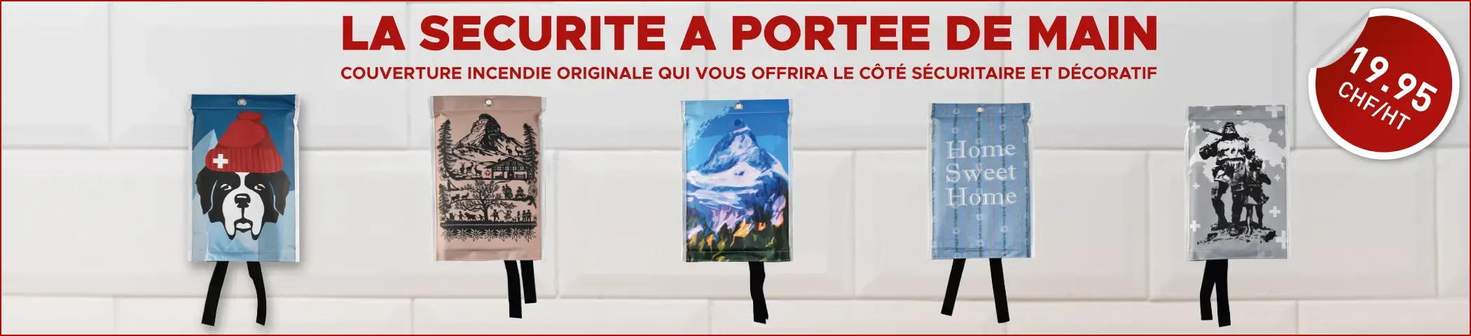 La couverture anti-feu recommandée en complément d’un extincteur dans toutes les habitations et dans sa voiture.